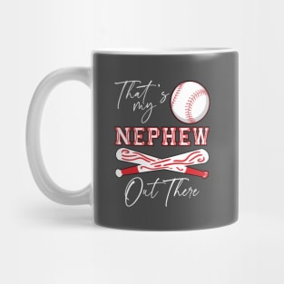 Aunt Auntie Mother's Day That's My Nephew Out There Baseball Mug